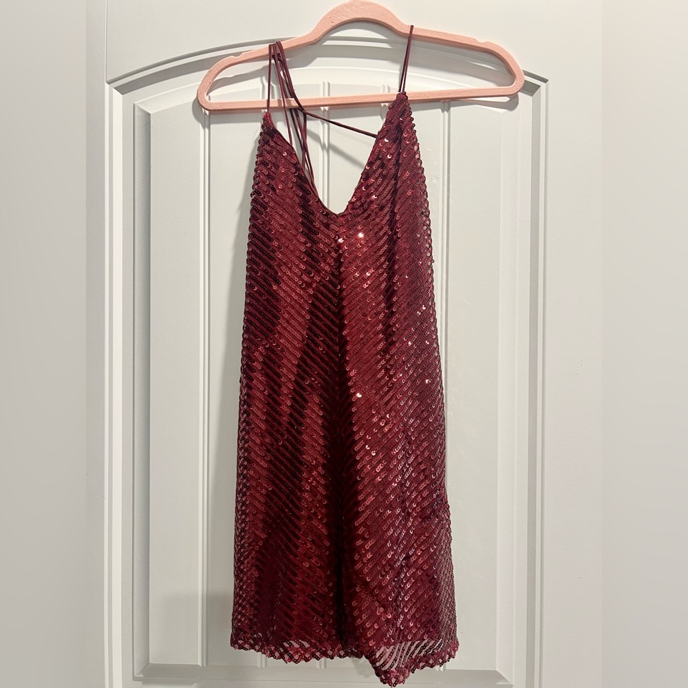 NWT! Red Sequin Mini Dress